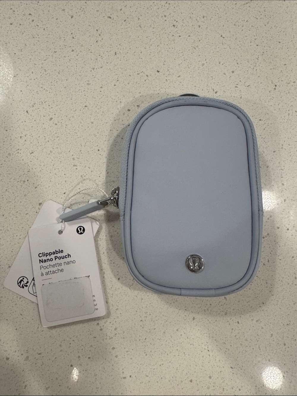Lululemon athletica Clippable Nano Pouch in Pale Blue NWT